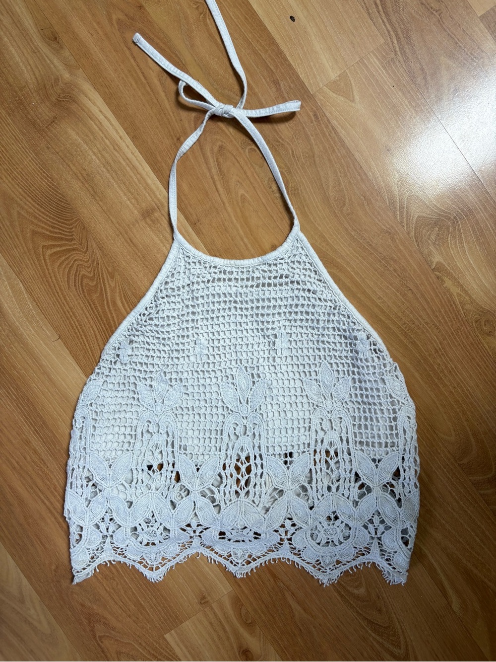 White Crochet Halter Crop Top - Breezy Summer Style